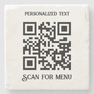 Suchen nach Menu QRcode mit Personalisierung No BG Steinuntersetzer