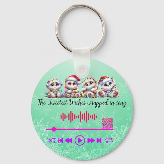 Suchen nach, verpackt in einen Song-Schlüsselanhän Schlüsselanhänger (Rückseite)