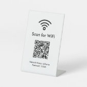 Suchen nach WiFi Custom QR-Code Beruflich Sockelschild (Vorderseite)