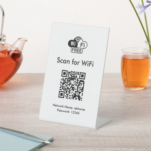 Suchen nach WiFi Custom QR-Code Beruflich Sockelschild (In SItu)
