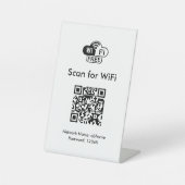 Suchen nach WiFi Custom QR-Code Beruflich Sockelschild (Vorderseite)