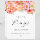 Suchen Sie das Rings Brautparty Game Sign (Vorne/Hinten)