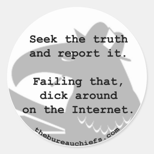 Suchen Sie den Wahrheitsaufkleber Runder Aufkleber (Vorderseite)