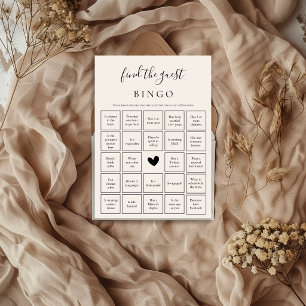 Suchen Sie die Gast-Bingo-Game-Brautparty-Karte Dankeskarte