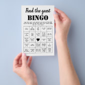 Suchen Sie die Gast-Bingo-Spielkarte Flyer (Handgriff)