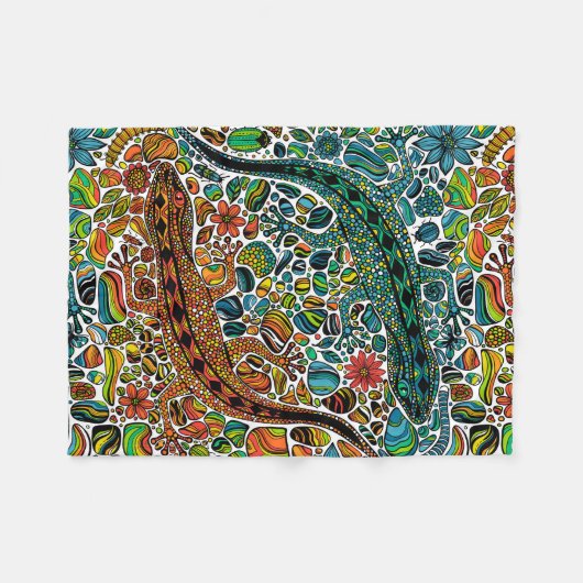Suchen Sie die Geckos Fleecedecke (Vorderseite (Horizontal))