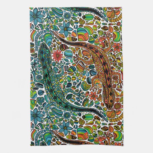 Suchen Sie die Geckos Geschirrtuch (Vertikal)