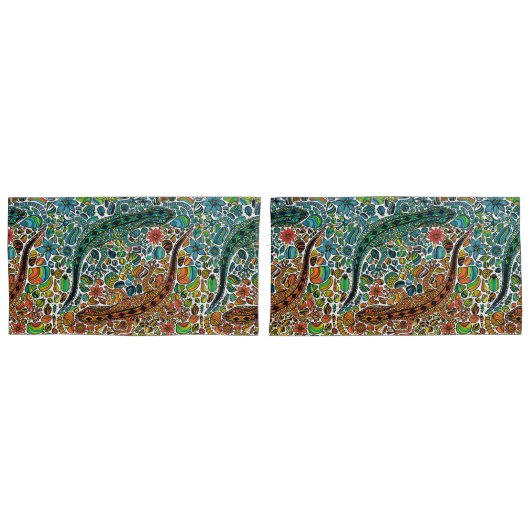 Suchen Sie die Geckos Kissenbezug (Vorderseite-Set)