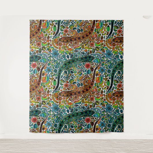 Suchen Sie die Geckos Wandteppich (Vorderseite)