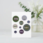 Suchen Sie die Holen in den Postkarten, die Sie er Postkarte (Stehend Vorderseite)