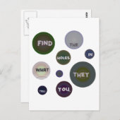 Suchen Sie die Holen in den Postkarten, die Sie er Postkarte (Vorne/Hinten)