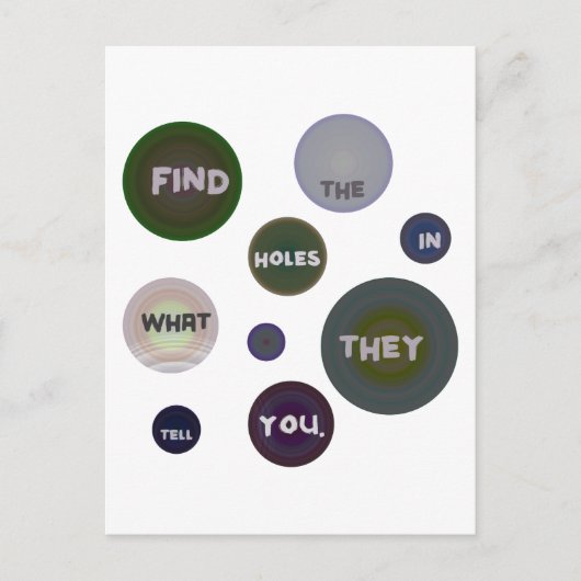 Suchen Sie die Holen in den Postkarten, die Sie er Postkarte (Vorderseite)