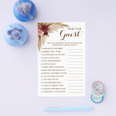 Suchen Sie die Pampas Brautparty Game Card Flyer (Einzeln)