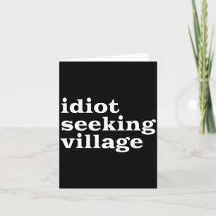 Suchen Sie Dorf Funny Village Herren Slogan Karte