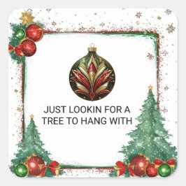 Suchen Sie einfach nach einem Baum, mit dem Sie si Quadratischer Aufkleber