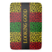 Suchen Sie gute Zitate Rasta Leopard Print Badematte (Vorderseite Vertikal)