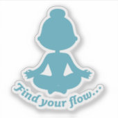 Suchen Sie Ihren Flussaufkleber (Cyan) Aufkleber (Vorderseite)