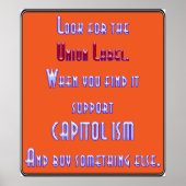 Suchen Sie nach dem Gewerkschaft-Label Poster (Vorne)