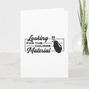 Suchen Sie nach dem Kursmaterial Golfer Funny Gift Karte