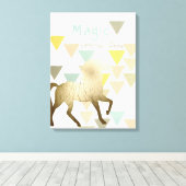 Suchen Sie nach dem Magic Everyday Gold Unicorn Leinwanddruck (Insitu (Holzboden))