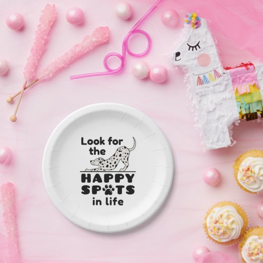 Suchen Sie nach den glücklichen Spots in Life Dalm Pappteller (Party)