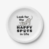 Suchen Sie nach den glücklichen Spots in Life Dalm Pappteller (Vorderseite)