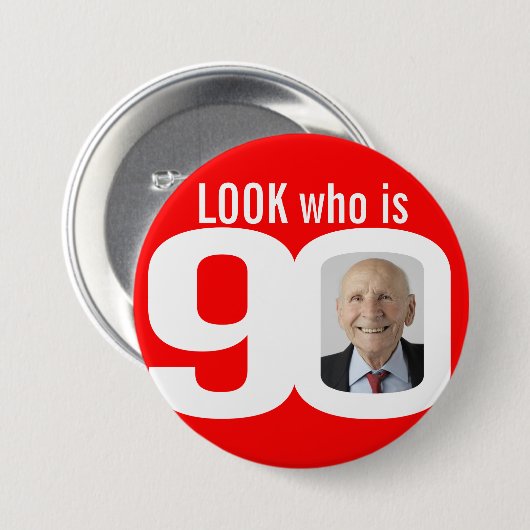 Suchen Sie nach der 90-Foto-Schaltfläche/Abzeichen Button (Vorne & Hinten)