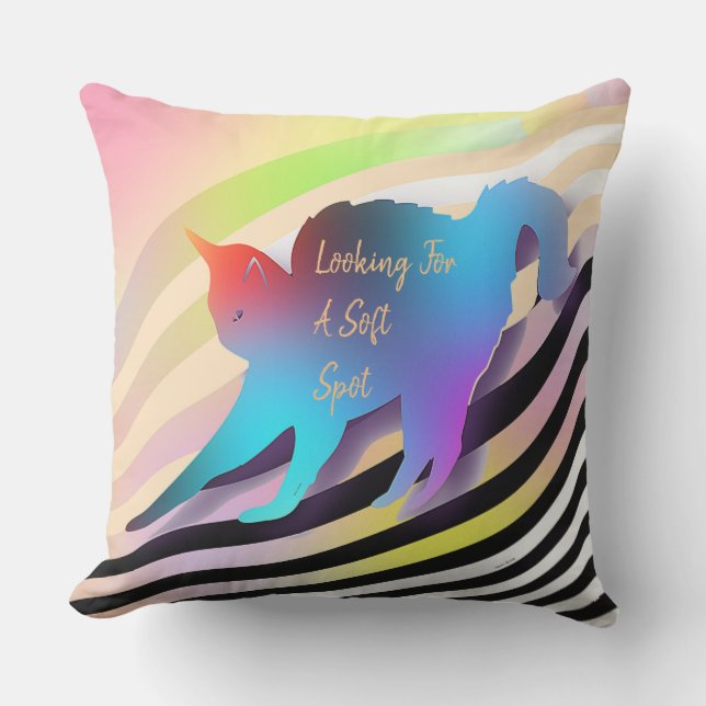 Suchen Sie nach einer weichen Katze Kissen (Vorderseite)