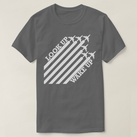 Suchen Sie nach geweckt Chemtrails diagonale Flugz T-Shirt (Design vorne)