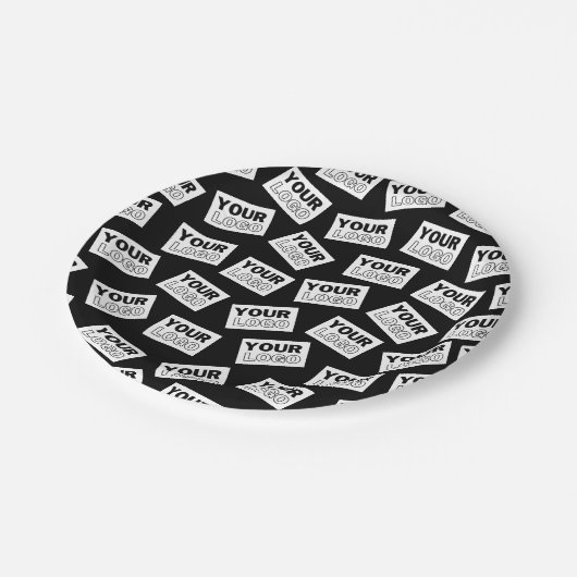 Suchen Sie nach Ihrem Logo oder nach einem beliebi Pappteller (Schrägansicht)