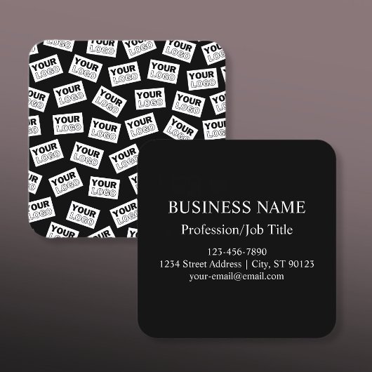Suchen Sie nach Ihrem Logo oder nach einem beliebi Quadratische Visitenkarte