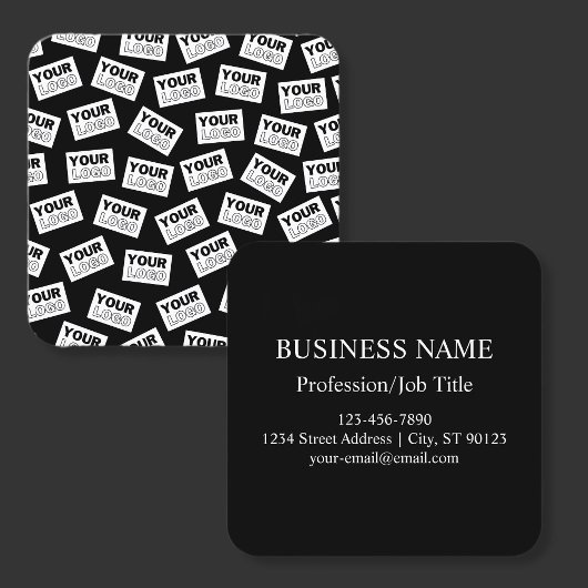 Suchen Sie nach Ihrem Logo oder nach einem beliebi Quadratische Visitenkarte