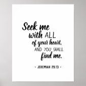 Suchen Sie nach Jeremiah 29:13 Poster (Vorne)