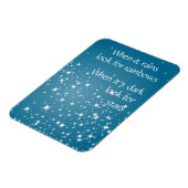 Suchen Sie nach Sternen, wenn dunkles Zitat Inspir Magnet (Linke Seite)