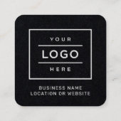 Suchen Sie nach unserem Menü nach schwarzem, benut Quadratische Visitenkarte (Rückseite)
