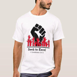 SUCHEN SIE, Power Fist MLK BHM AUSZUBAUEN. T-Shirt