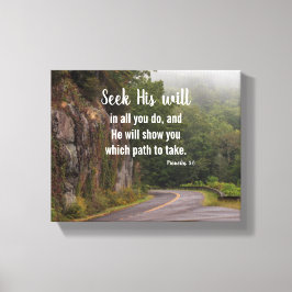 Suchen Sie seine Wille Sprichwörter 3:6 Landschaft Leinwanddruck