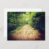 Suchen Sie selbst führen Sie inspirierende Running Postkarte (Vorne/Hinten)