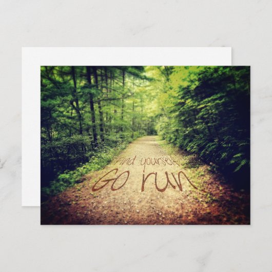 Suchen Sie selbst führen Sie inspirierende Running Postkarte (Vorne/Hinten)