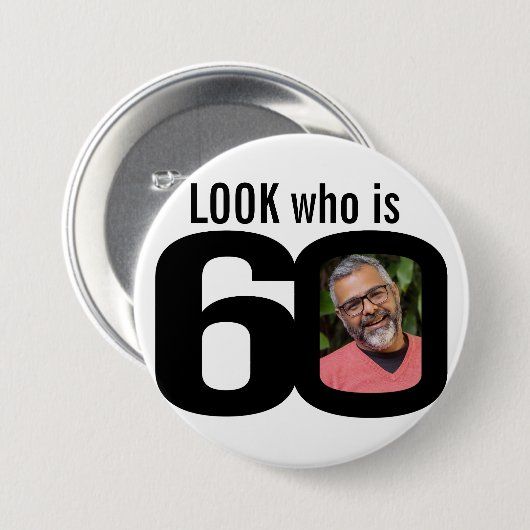 Suchen Sie, wer 60 Foto Schwarz-Weiß-Taste/Abzeich Button (Vorne & Hinten)