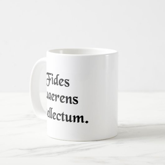 Suchendes Verständnis des Glaubens Kaffeetasse (Vorderseite Links)
