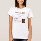 Suchergebnis Mr & Mrs Just Married T-Shirt (Vorderseite)