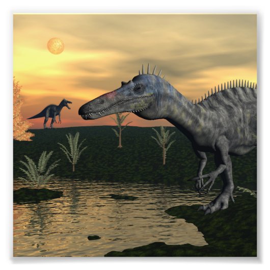 Suchomimus dinosaurier - 3D rendern Fotodruck (Vorne)