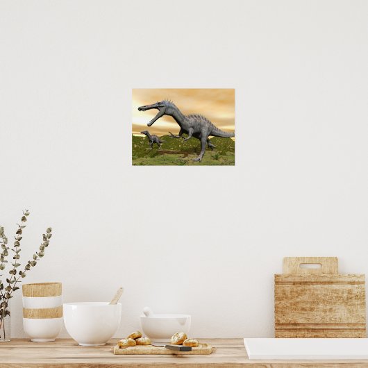 Suchomimus dinosaurier - 3D rendern Poster (Küche)
