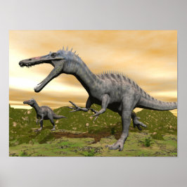 Suchomimus dinosaurier - 3D rendern Poster