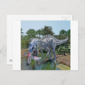 Suchomimus Dinosaurier aß einen Hai in einem Sumpf Postkarte (Vorne/Hinten)