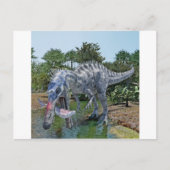 Suchomimus Dinosaurier aß einen Hai in einem Sumpf Postkarte (Vorderseite)