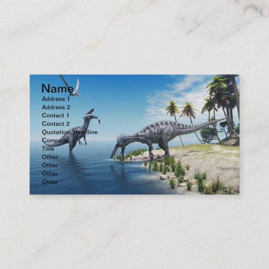 Suchomimus Dinosaurier Business Card Visitenkarte (Vorderseite)