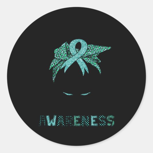 Sucht Erholung Bewusstsein Messy Haare Bun für Runder Aufkleber (Vorderseite)