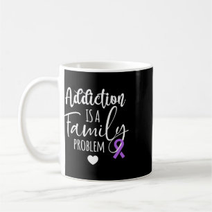 Sucht ist ein Familienproblem Überdosierungsbewuss Kaffeetasse